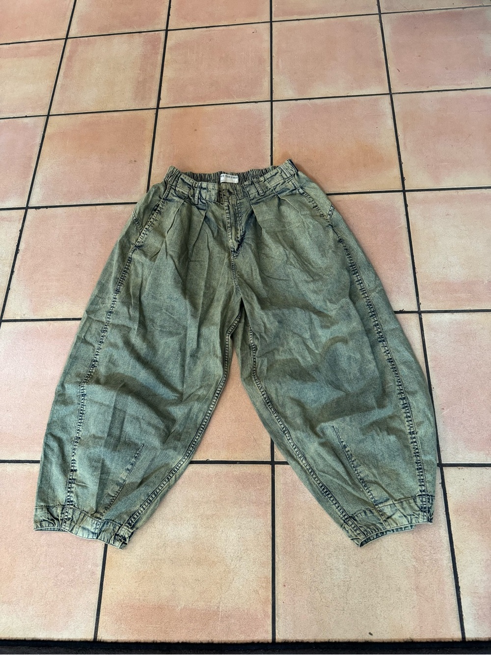 We The Free Washed Denim Balloon Pants